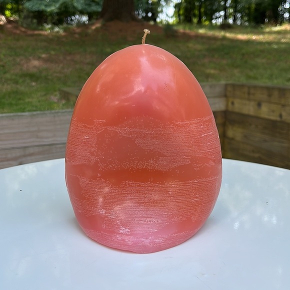 1970's Owl Candle in Muted Orange - Picture 2 of 8